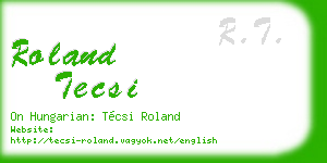 roland tecsi business card